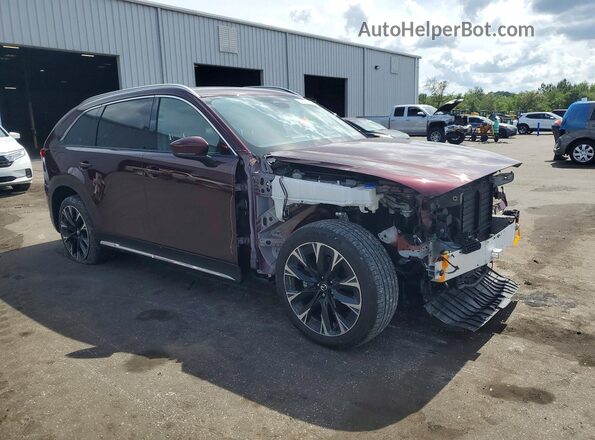 JM3KKDHA0R1112657 2024 MAZDA CX-90 Бордовый Передняя правая четверть