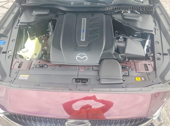 JM3KKDHA8R1110252 2024 MAZDA CX-90 Red Vista del compartimento del motor