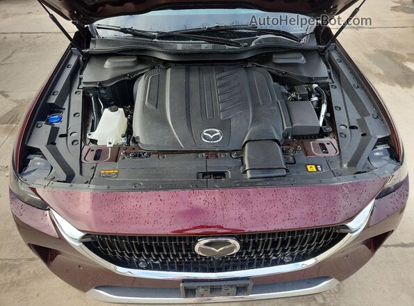 JM3KKDHC4R1102067 2024 MAZDA CX-90 Burgundy Սալոնի հետևի տեսք
