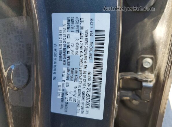 JM3KKDHD0R1181746 2024 MAZDA CX-90 Gray VIN sticker view