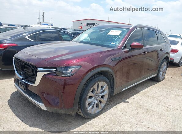 JM3KKDHD5R1174727 2024 MAZDA CX-90 Maroon Передня ліва чверть