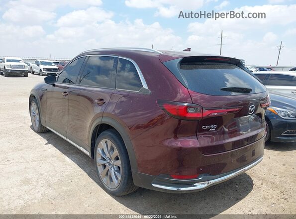 JM3KKDHD5R1174727 2024 MAZDA CX-90 Maroon Задня ліва чверть