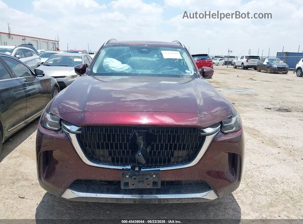 JM3KKDHD5R1174727 2024 MAZDA CX-90 Maroon Вид панелі приладів