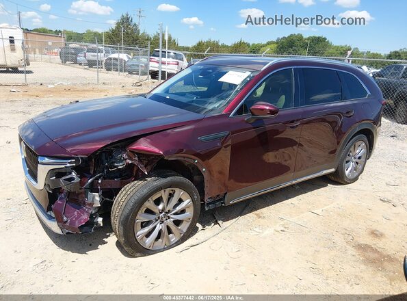 JM3KKDHDXR1126687 2024 MAZDA CX-90 Red Առջևի ձախ երեք քառորդ տեսարան