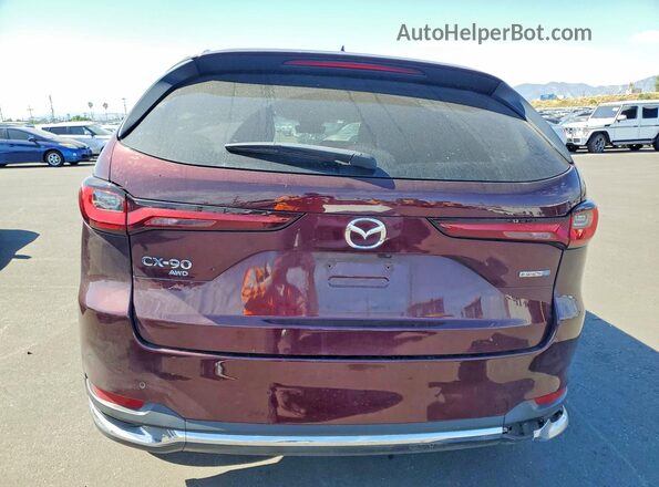 JM3KKEHA7R1134497 2024 MAZDA CX-90 Maroon Rear view