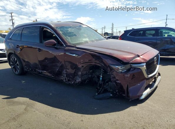 JM3KKEHA7R1134497 2024 MAZDA CX-90 Maroon Front right