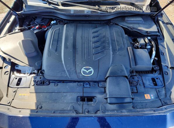 JM3KKEHC1R1115932 2024 MAZDA CX-90 Blue ძრავის განყოფილების ხედი