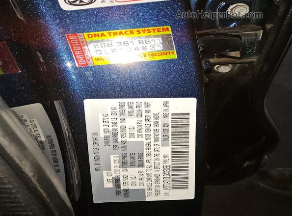JM3TCADY3L0403086 2020 MAZDA CX-9 Blue VIN კოდის სტიკერის ხედი