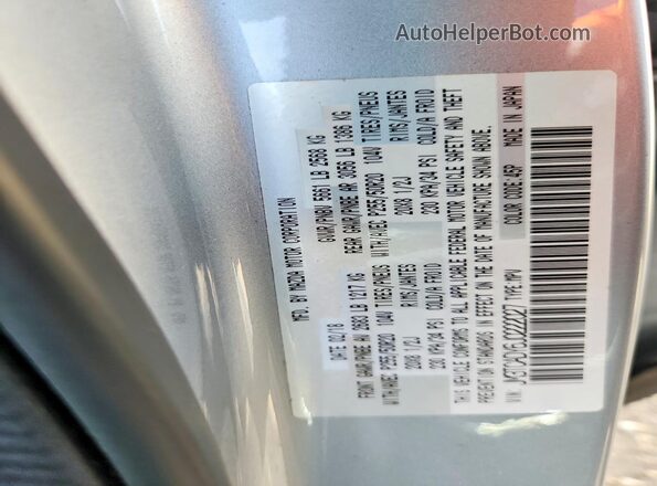 JM3TCADY6J0222027 2018 MAZDA CX-9 Серебряный Вид наклейки с VIN-кодом