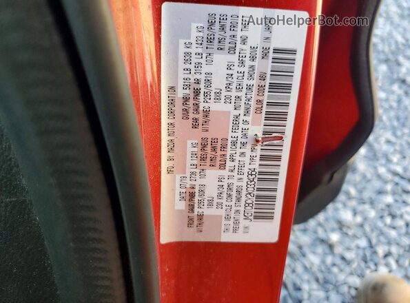 JM3TCBCY2K0334364 2019 MAZDA CX-9 Red Вид наклейки з VIN-кодом