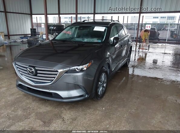 JM3TCBCY6L0414722 2020 MAZDA CX-9 Gray წინა მარცხენა ხედი სამი მეოთხედიდან