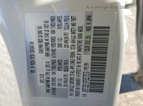 JM3TCBDY0P0637679 2023 MAZDA CX-9 White Вид наклейки з VIN-кодом