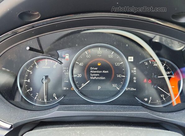 JM3TCBDY2M0500254 2021 MAZDA CX-9 Gray Instrument cluster view