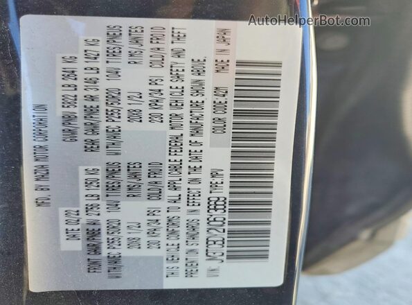 JM3TCBDY2N0613669 2022 MAZDA CX-9 Blue Vista de la etiqueta del VIN