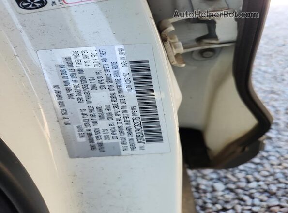 JM3TCBDY3K0322576 2019 MAZDA CX-9 White VIN კოდის სტიკერის ხედი