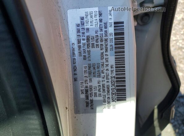 JM3TCBDY6L0409132 2020 MAZDA CX-9 White Vista de la etiqueta del VIN