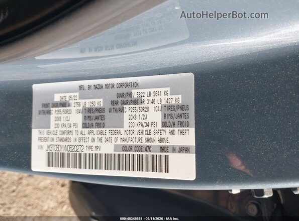 JM3TCBDYXN0620272 2022 MAZDA CX-9 Gray Vista del compartimento del motor