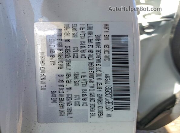 JM3TCBEY0J0226031 2018 MAZDA CX-9 White VIN կոդի պիտակի տեսք