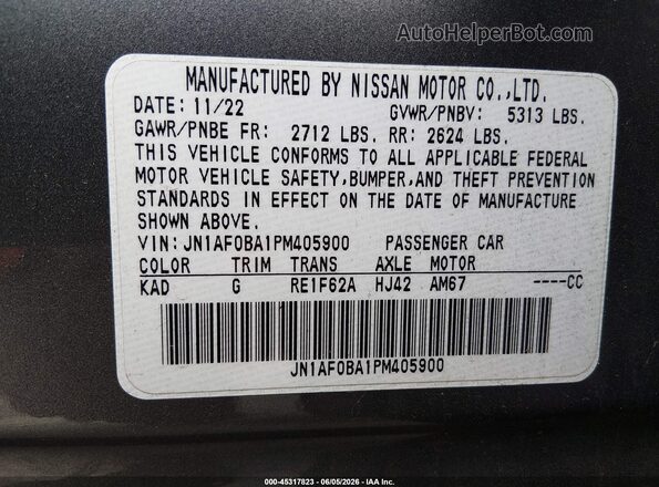 JN1AF0BA1PM405900 2023 NISSAN ARIYA Gray Widok komory silnika