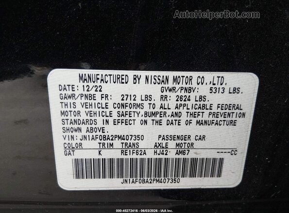 JN1AF0BA2PM407350 2023 NISSAN ARIYA Black Вид підкапотного простору