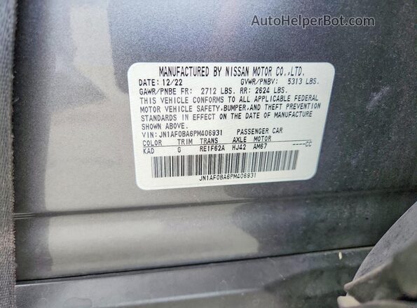 JN1AF0BA6PM406931 2023 NISSAN ARIYA Gray 