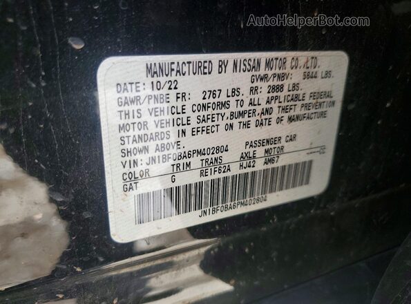 JN1BF0BA6PM402804 2023 NISSAN ARIYA Black VIN կոդի պիտակի տեսք