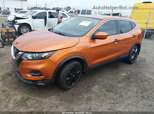 JN1BJ1AV0MW322598 2021 NISSAN ROGUE Orange Առջևի ձախ երեք քառորդ տեսարան