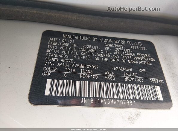 JN1BJ1AV5MW307997 2021 NISSAN ROGUE White Widok komory silnika