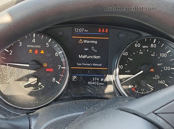 JN1BJ1AV7MW567673 2021 NISSAN ROGUE Gray Widok zestawu wskaźników
