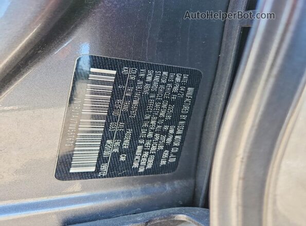 JN1BJ1AV7MW567673 2021 NISSAN ROGUE Gray Widok naklejki z numerem VIN