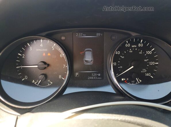 JN1BJ1CP3HW013129 2017 NISSAN ROGUE White Instrument cluster view