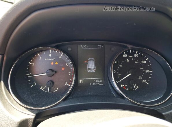 JN1BJ1CP4HW024995 2017 NISSAN ROGUE Silver Instrument cluster view