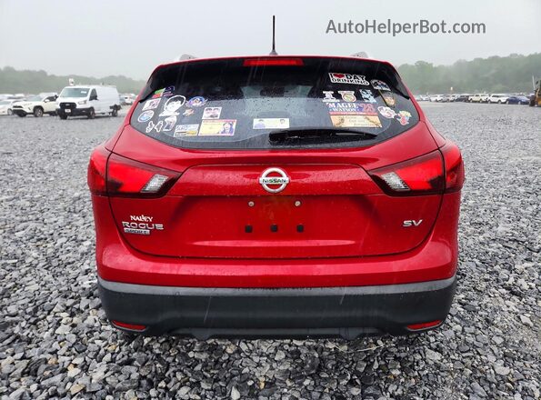 JN1BJ1CPXHW010082 2017 NISSAN ROGUE Red Вид ззаду