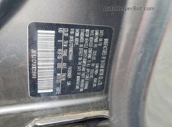 JN1BJ1CPXKW239949 2019 NISSAN ROGUE Gray Вид наклейки з VIN-кодом