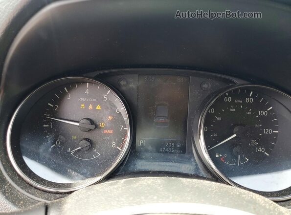 JN1BJ1CPXKW244424 2019 NISSAN ROGUE Blue Instrument cluster view