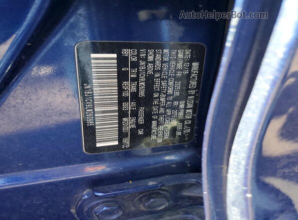 JN1BJ1CV9LW260985 2020 NISSAN ROGUE Blue VIN sticker view