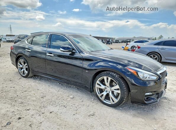 JN1BY1AP2KM505698 2019 INFINITI Q70 Черный Передняя правая четверть