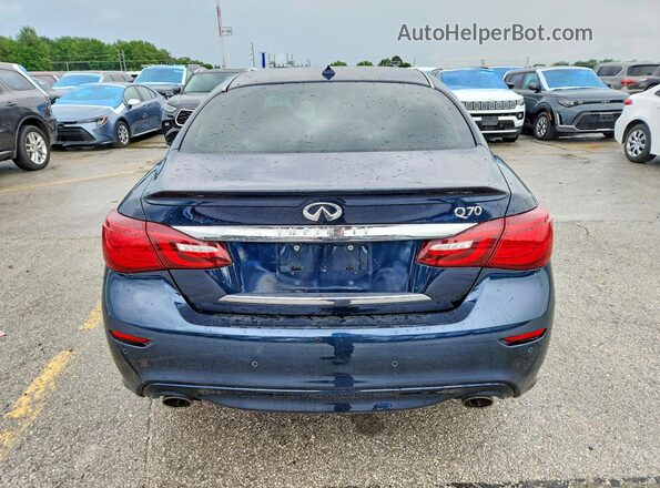 JN1BY1AP5HM740217 2017 INFINITI Q70 Blue Widok z tyłu