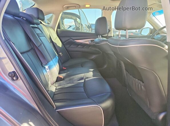 JN1BY1ARXHM770010 2017 INFINITI Q70 Gray Rear seats view