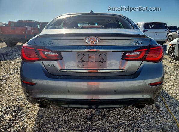 JN1BY1ARXHM770010 2017 INFINITI Q70 Gray Rear view