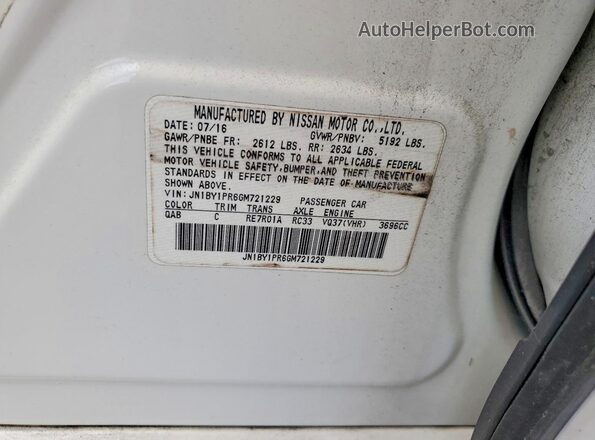 JN1BY1PR6GM721229 2016 INFINITI Q70L White Engine compartment view