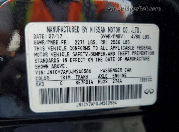 JN1CV7AP0JM240584 2018 INFINITI Q50 Black 