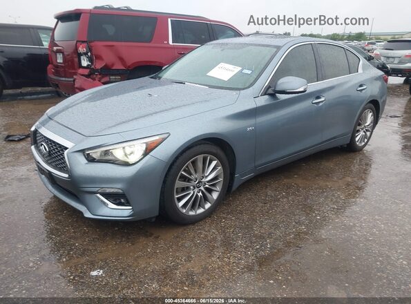 JN1CV7AP2JM241610 2018 INFINITI Q50 Turquoise Առջևի ձախ երեք քառորդ տեսարան