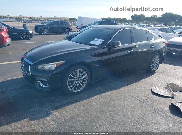 JN1CV7AP3JM241177 2018 INFINITI Q50 Черный Передняя левая четверть