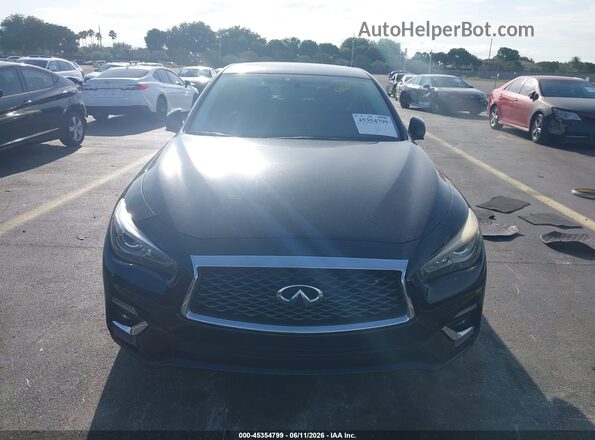 JN1CV7AP3JM241177 2018 INFINITI Q50 Черный Вид задней части салона