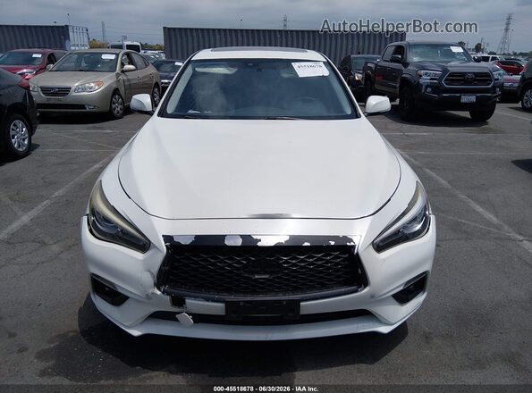 JN1CV7AP6JM400032 2018 INFINITI Q50 White Instrument cluster view