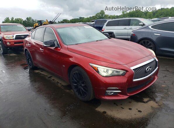 JN1CV7AP8GM201668 2016 INFINITI Q50 Красный Передняя правая четверть