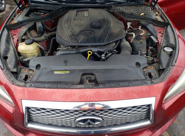 JN1CV7AP8GM201668 2016 INFINITI Q50 Красный Вид задней части салона