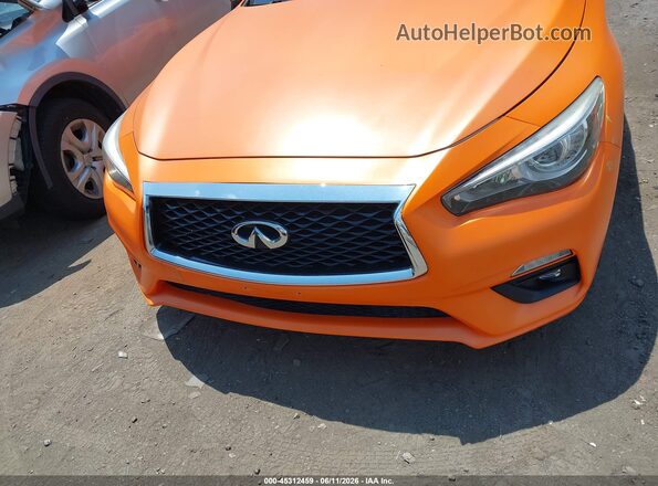 JN1CV7AR2JM280330 2018 INFINITI Q50 Оранжевый Вид панели приборов