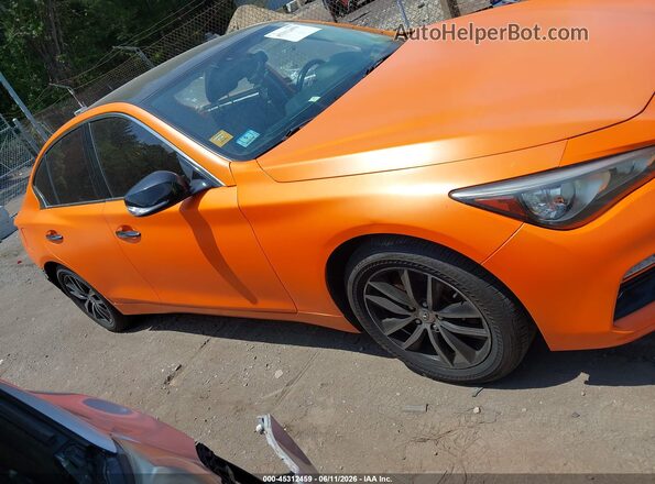 JN1CV7AR2JM280330 2018 INFINITI Q50 Оранжевый Вид щитка приборов